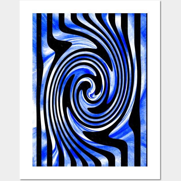 Black Blue Stripes Wall Art by danieljanda